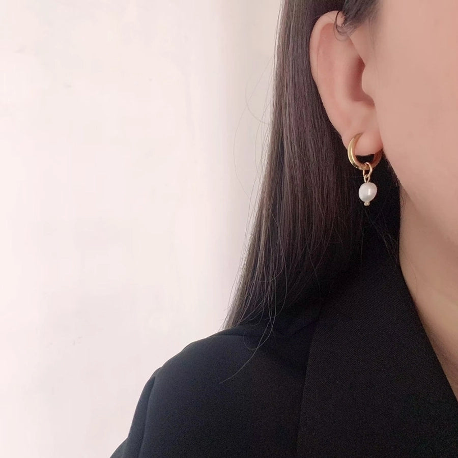 titanium steel drop earrings