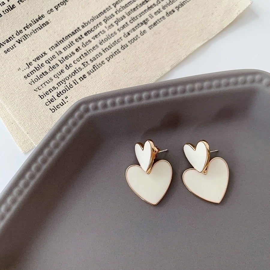 heart drop earrings