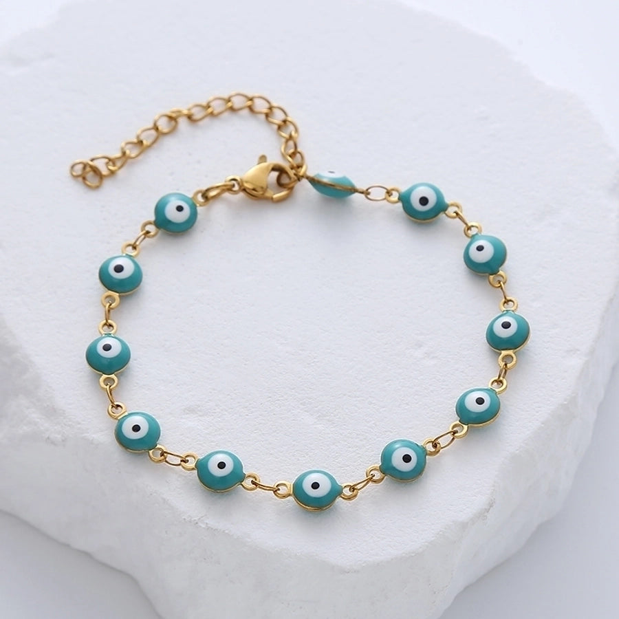simple style eye titanium steel bracelets