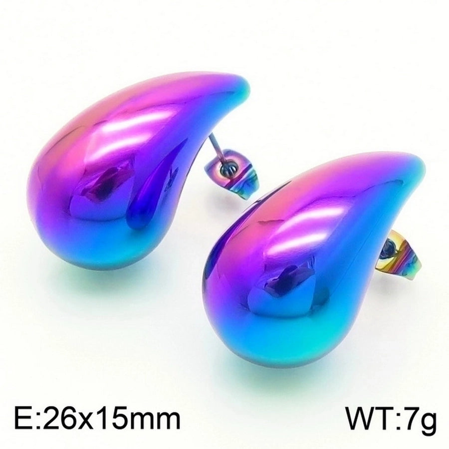 Stainless Steel 18K Gold Plated Ear Studs