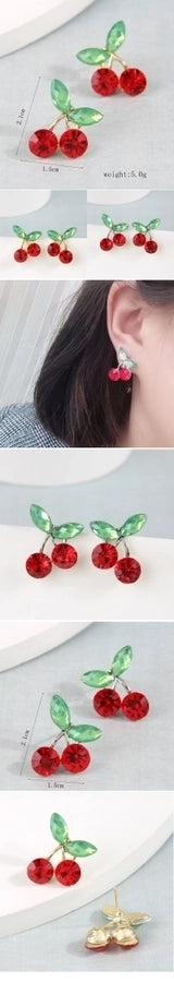 cherry ear studs