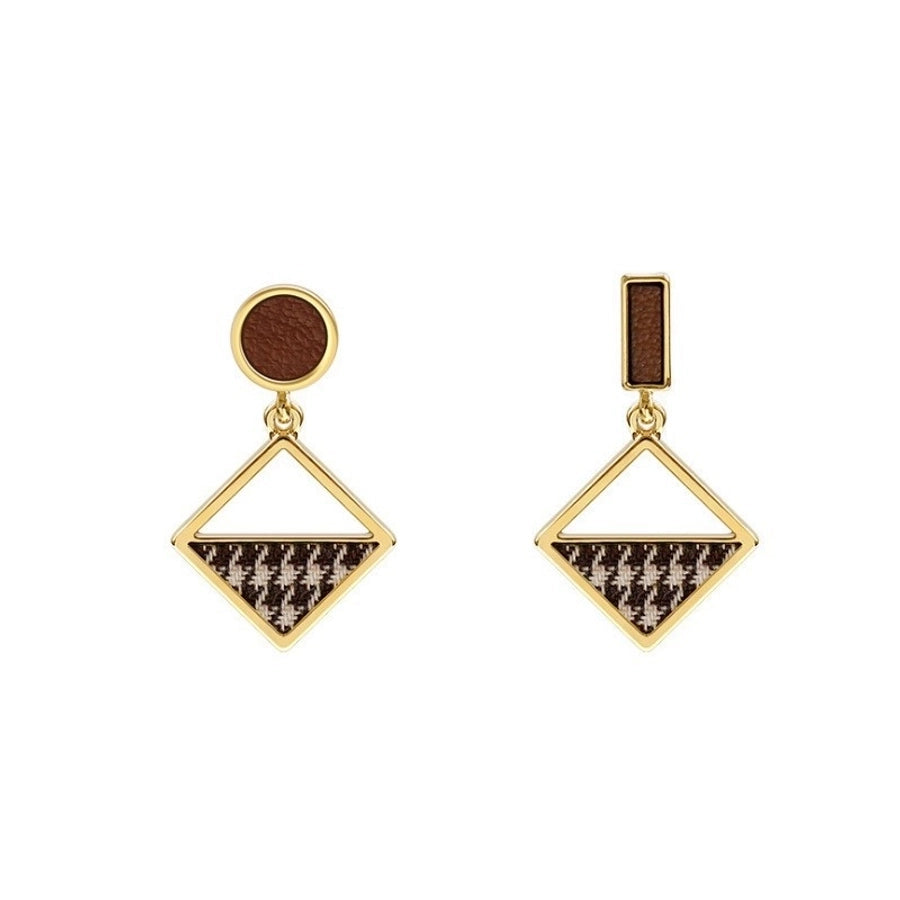 geometric pearls earrings