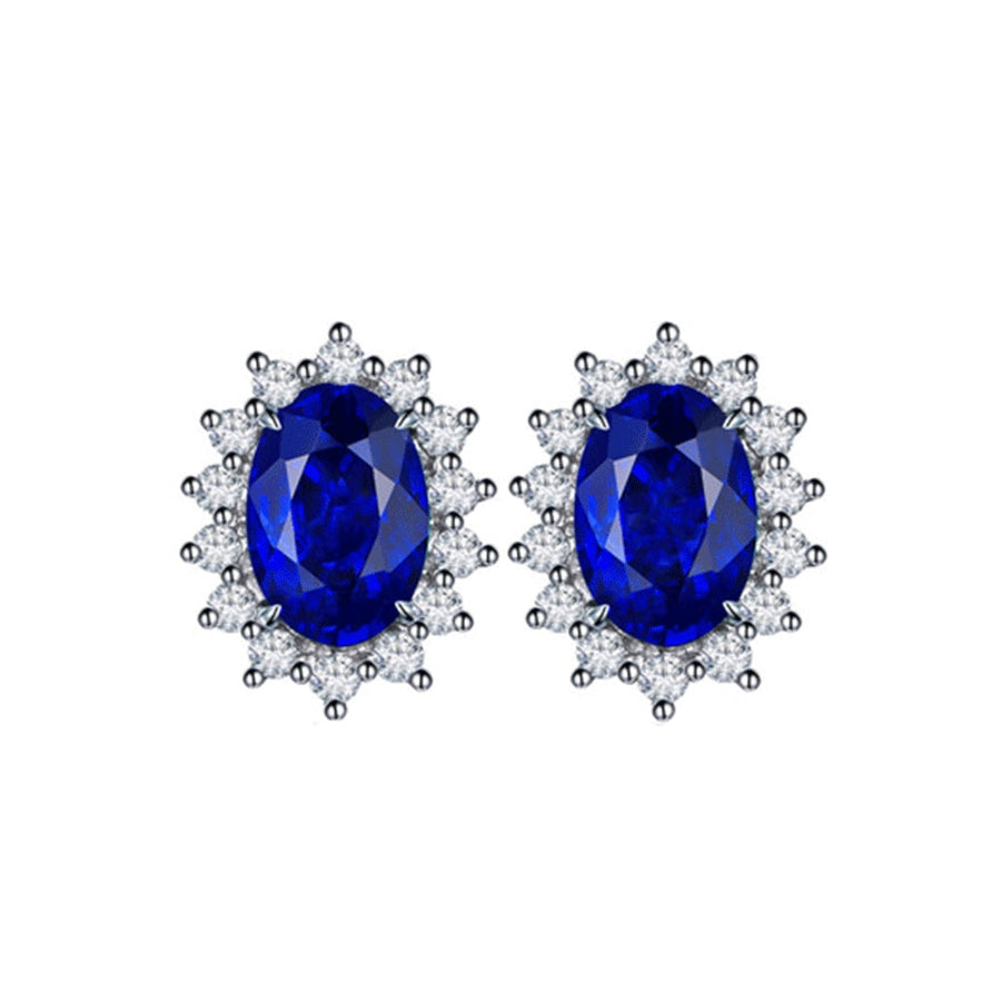 oval crystal ear