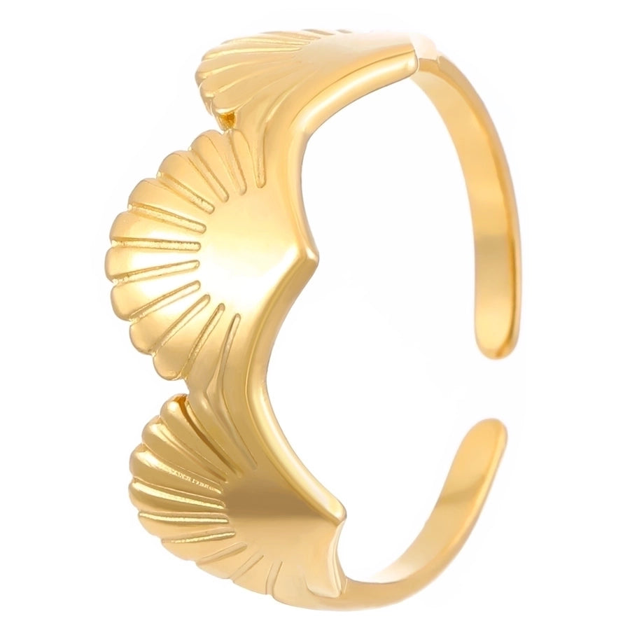 Shell Stainless Steel Open Rings