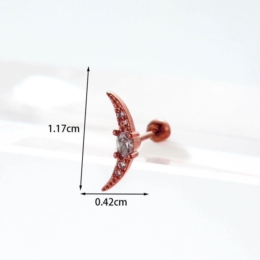 Ear Stainless Steel Zircon