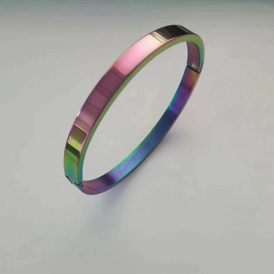 Simple Style Stainless Steel Bangle