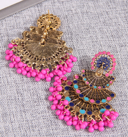 retro ethnic style peacock