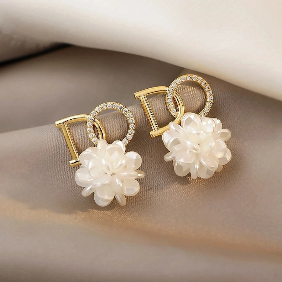 elegant flower earrings