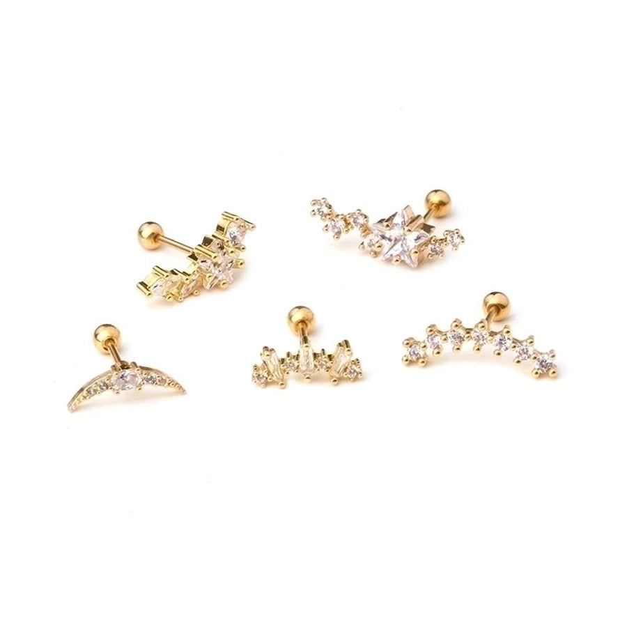 Ear Stainless Steel Zircon