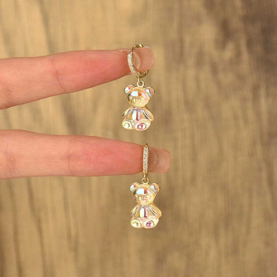 bear drop earrings