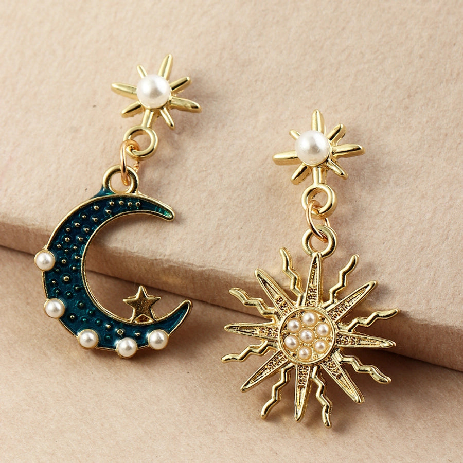 pearl asymmetric earrings
