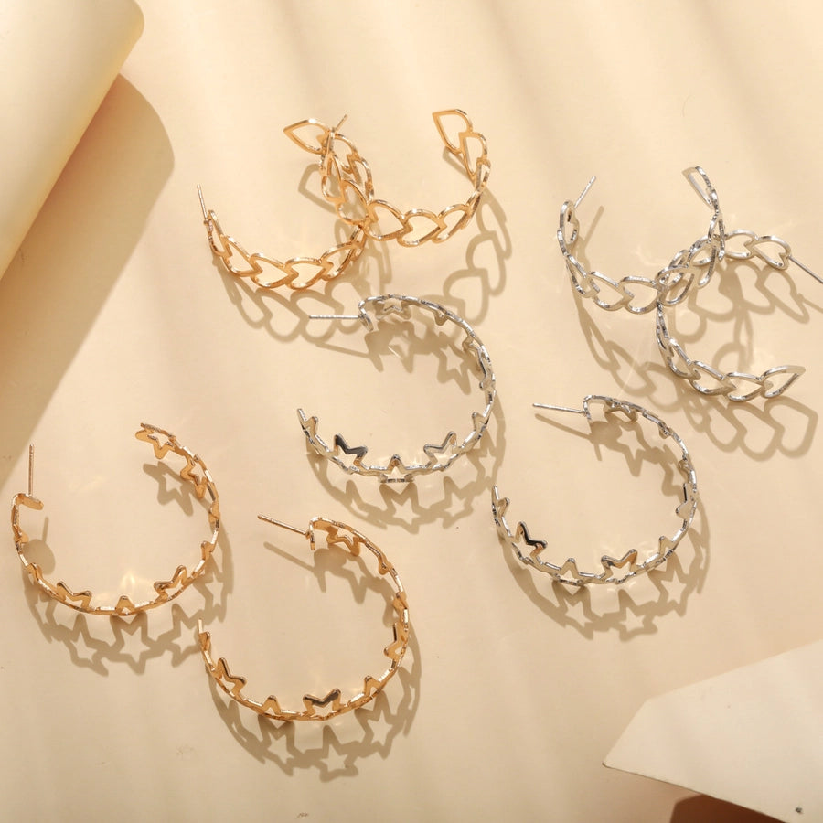 heart metal earrings