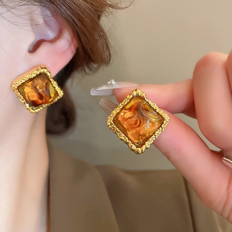 retro geometric resin irregular