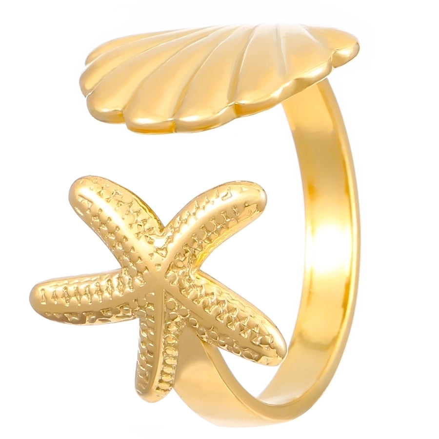 Shell Stainless Steel Open Rings