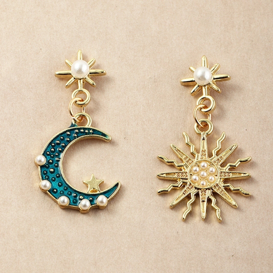 pearl asymmetric earrings