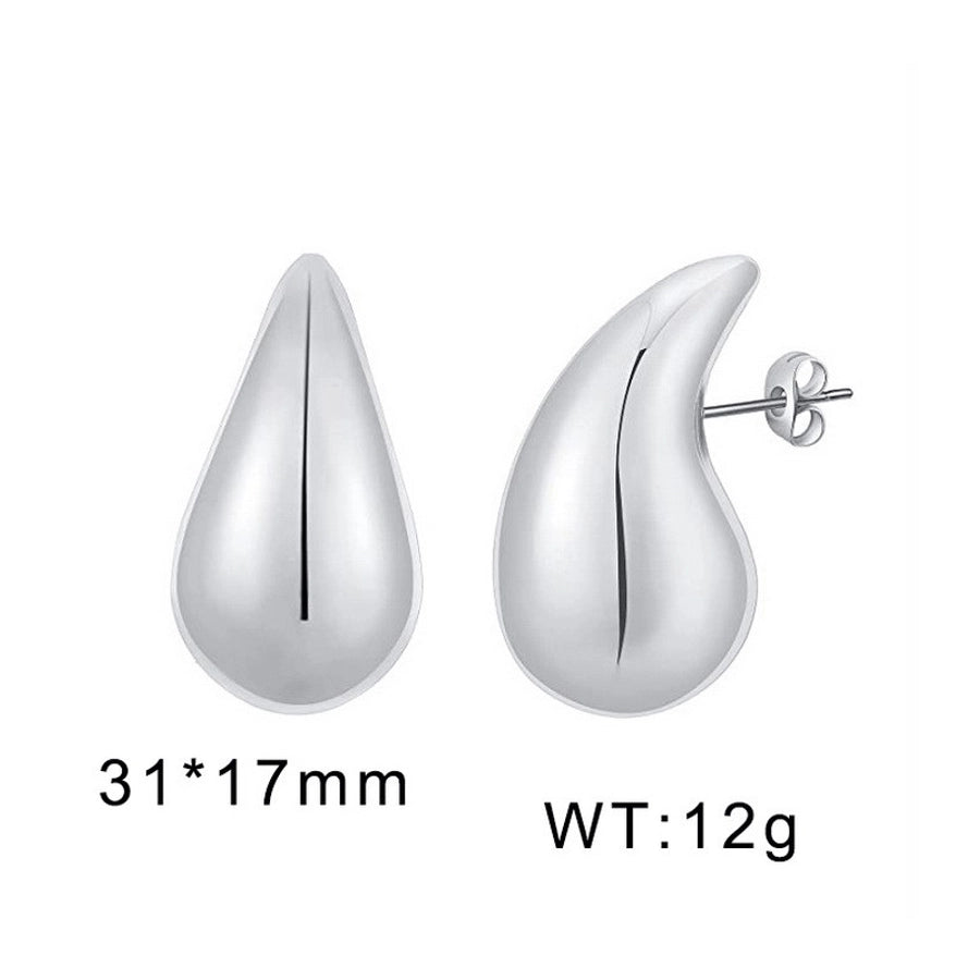 Stainless Steel 18K Gold Plated Ear Studs