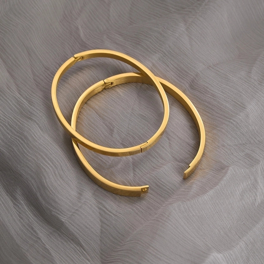Simple Style Stainless Steel Bangle