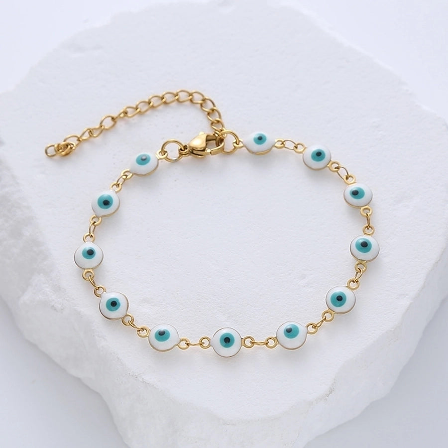 simple style eye titanium steel bracelets