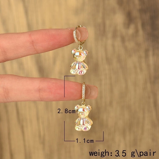 bear drop earrings