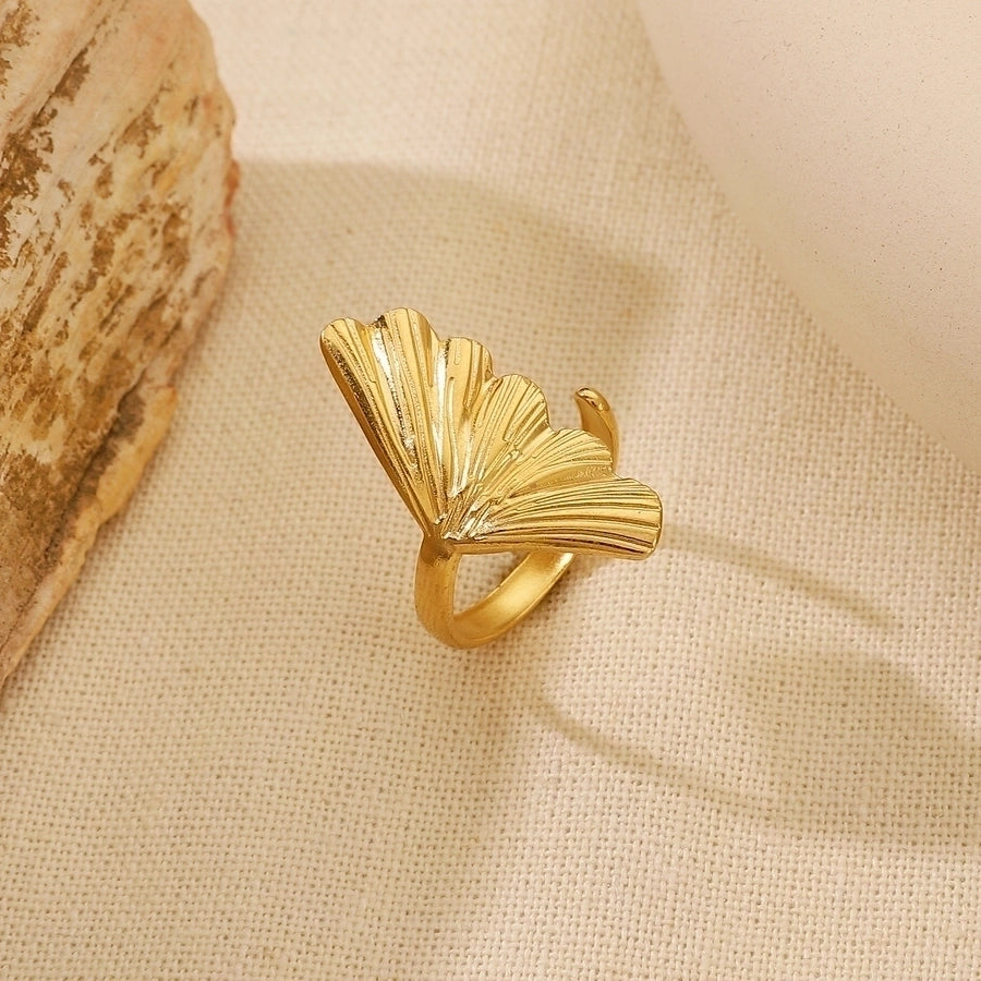 Shell Stainless Steel Open Rings