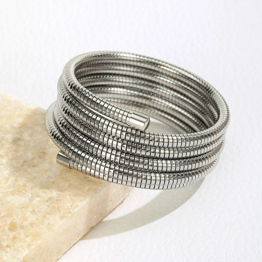Simple Style Stainless Steel Bangle