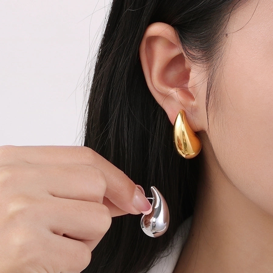 Stainless Steel 18K Gold Plated Ear Studs