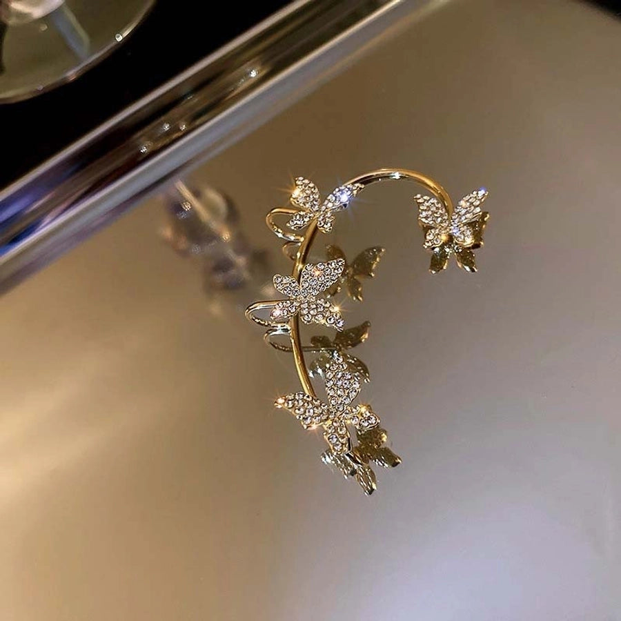 rhinestone butterfly earrings