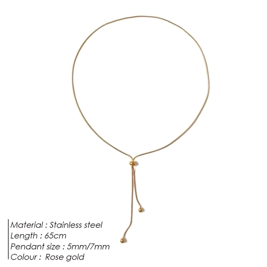 lady stainless steel long necklace