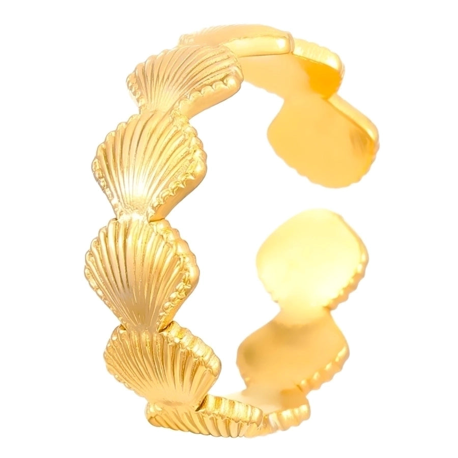 Shell Stainless Steel Open Rings