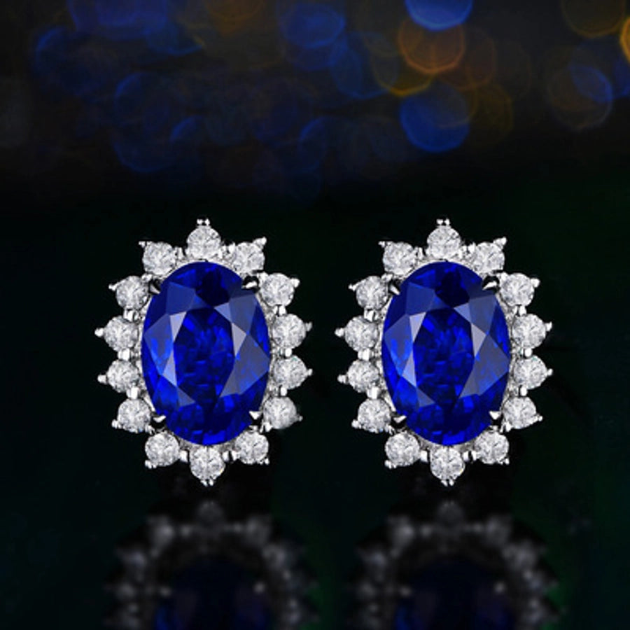 oval crystal ear