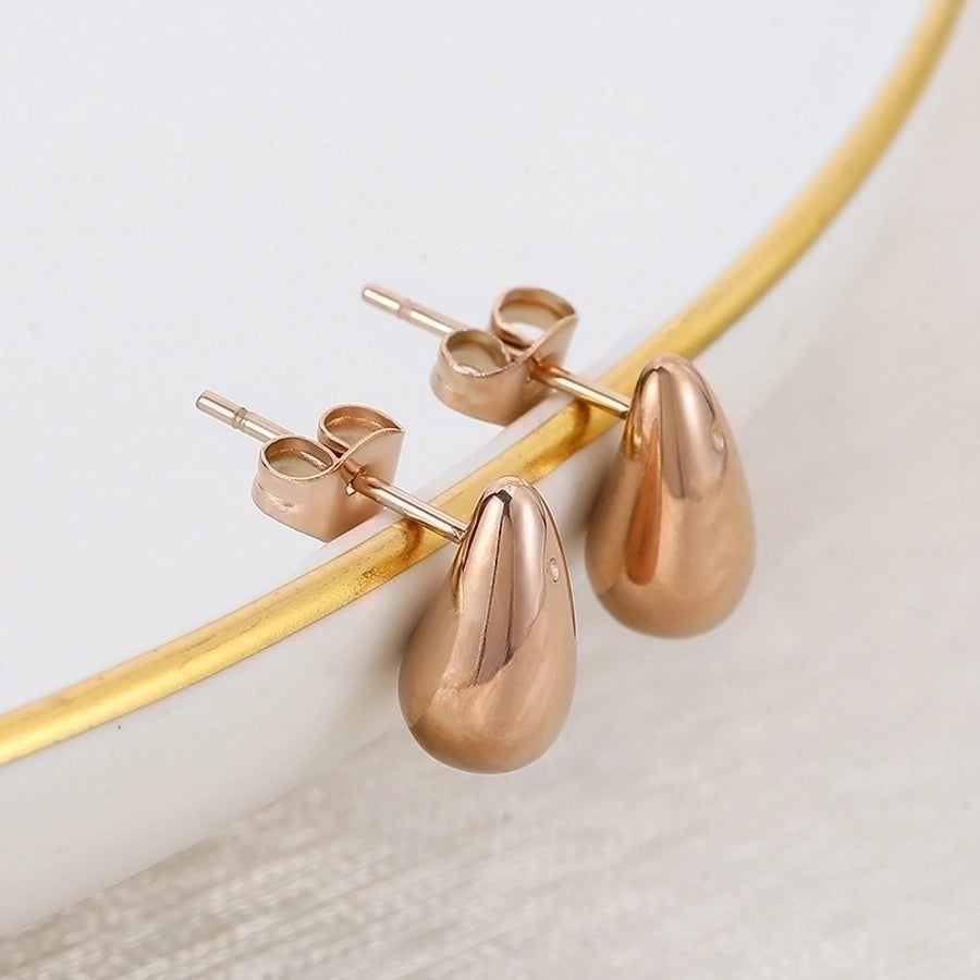 Stainless Steel 18K Gold Plated Ear Studs