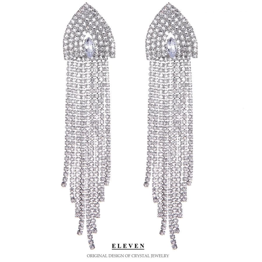 tassel zircon earrings