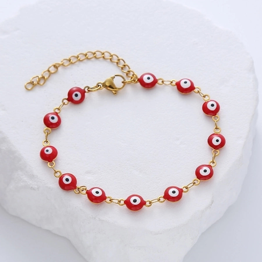 simple style eye titanium steel bracelets