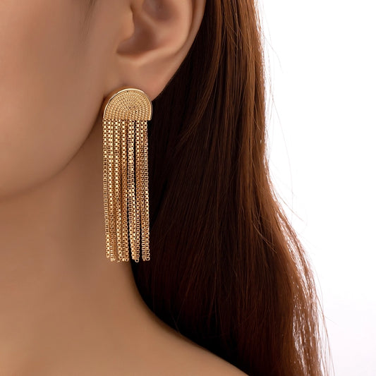 Tassel Zinc Alloy Iron Earrings