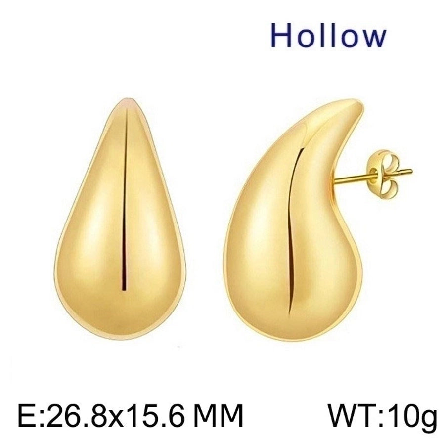 Stainless Steel 18K Gold Plated Ear Studs