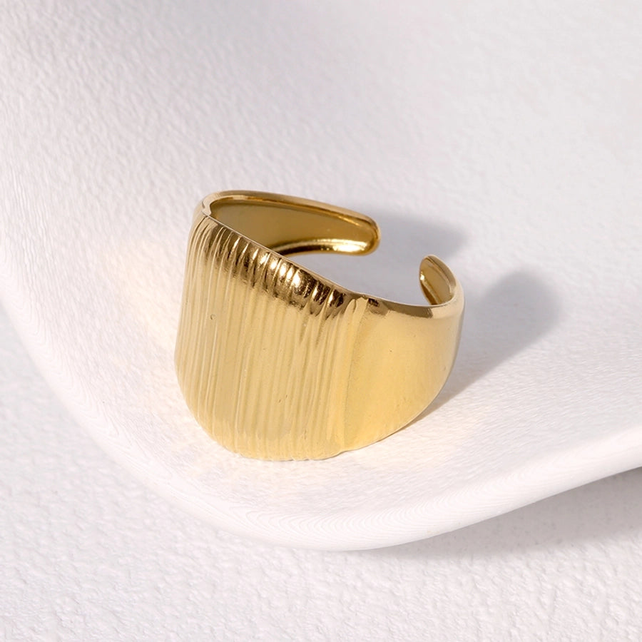 Modern Stainless Steel Open Rings