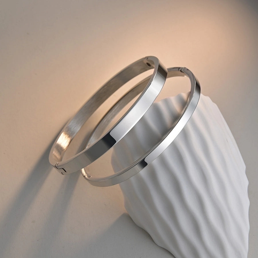 Simple Style Stainless Steel Bangle