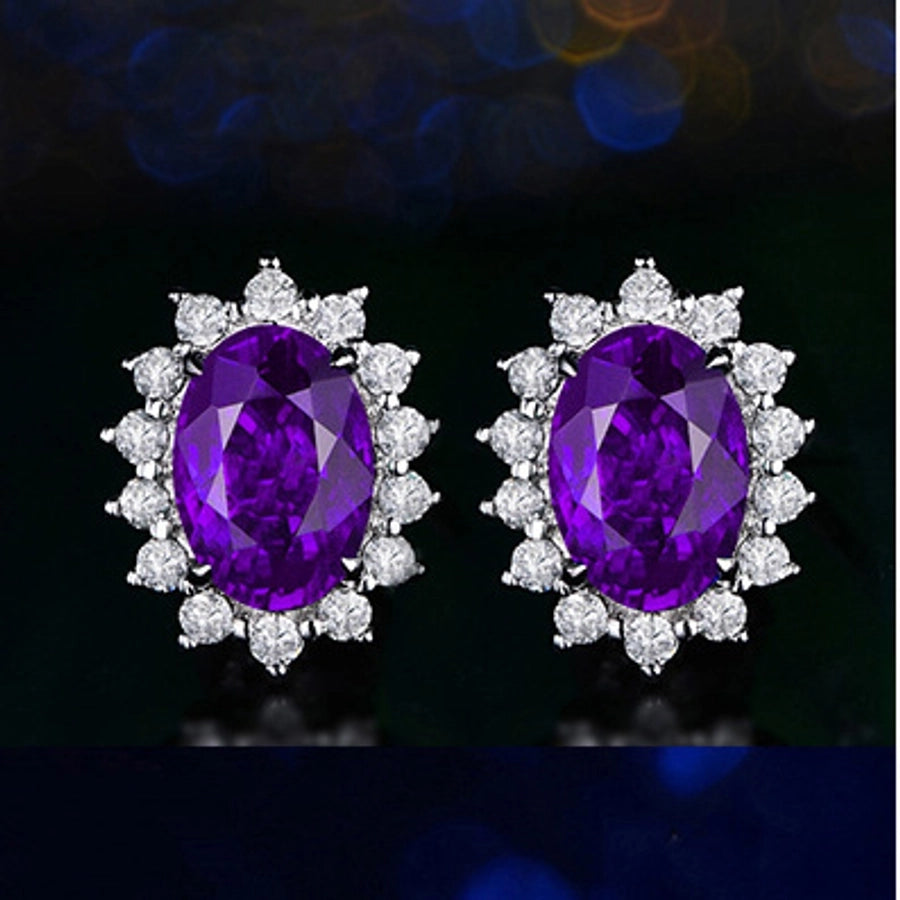 oval crystal ear