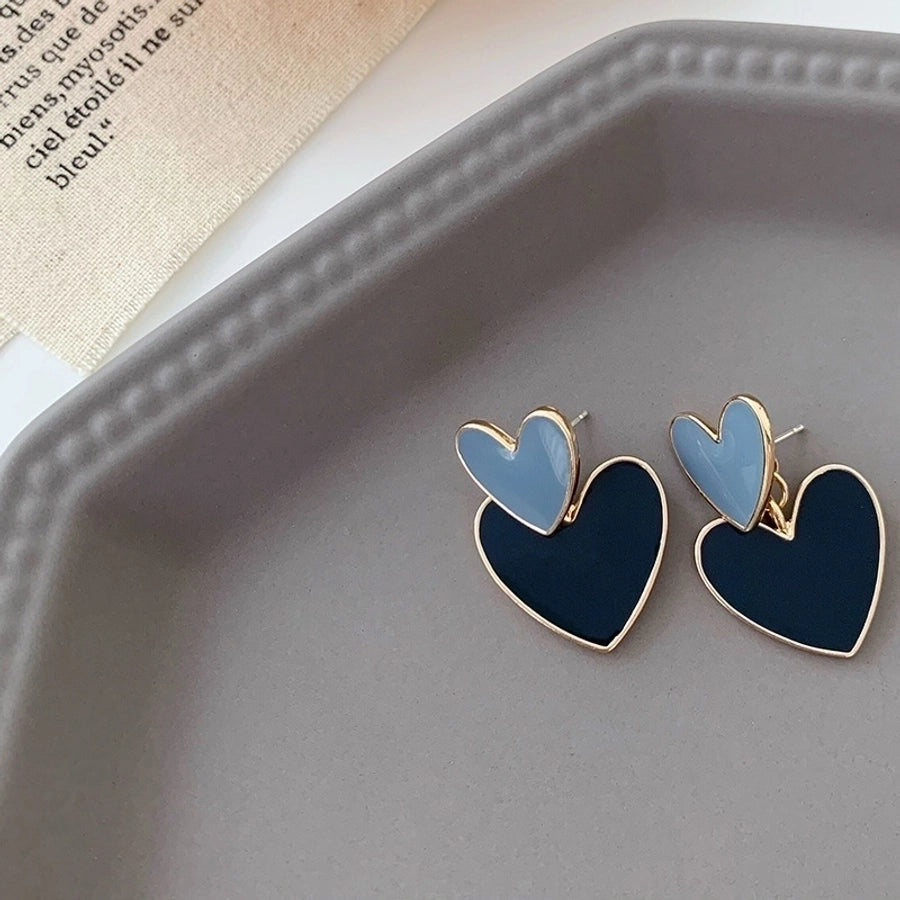 heart drop earrings