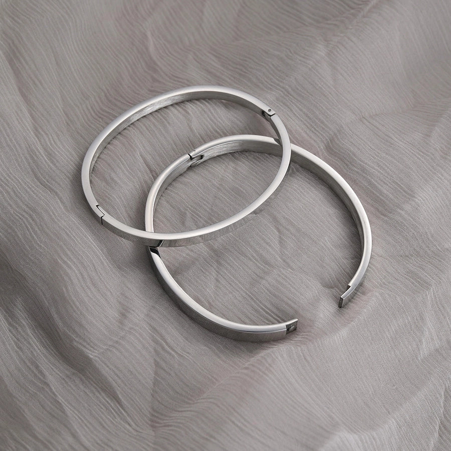 Simple Style Stainless Steel Bangle