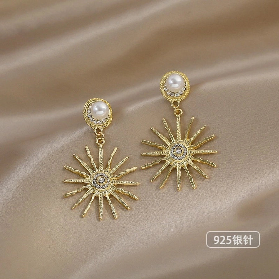 geometric pearls earrings