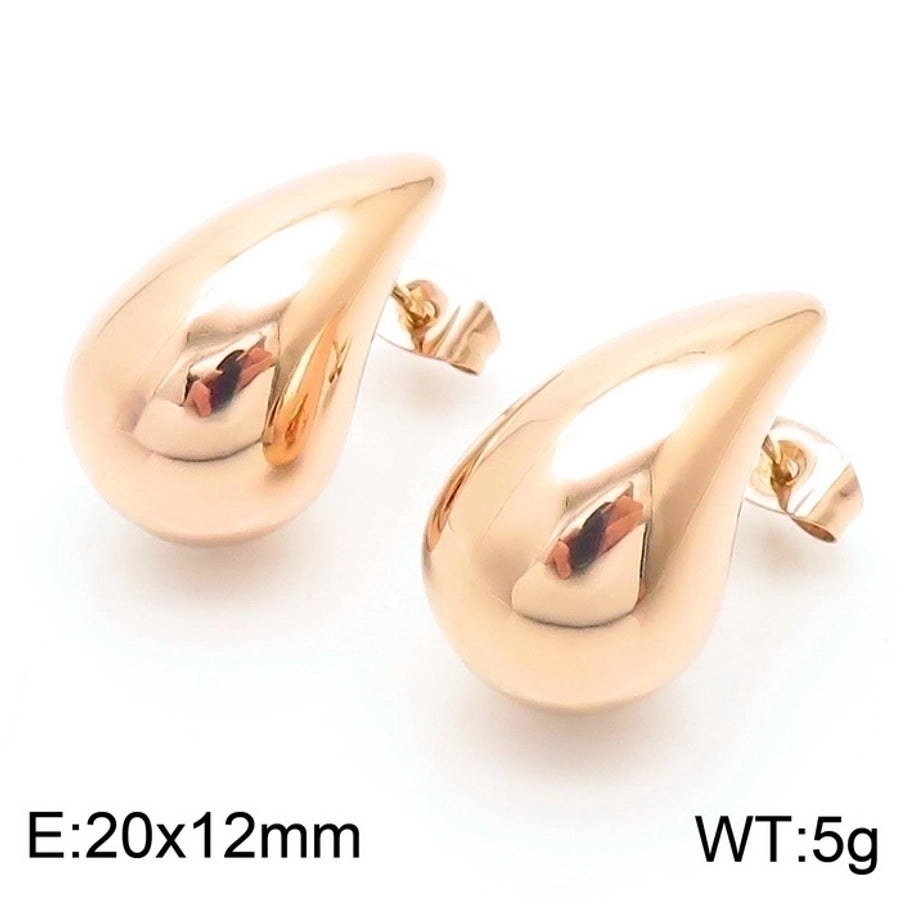 Stainless Steel 18K Gold Plated Ear Studs