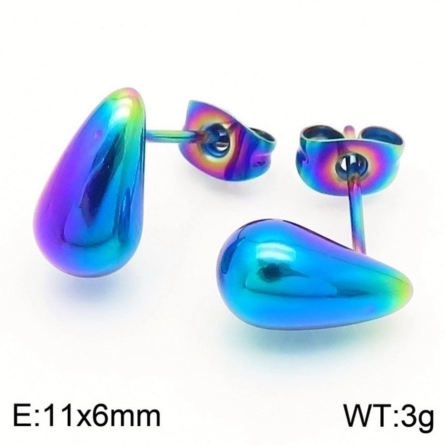 Stainless Steel 18K Gold Plated Ear Studs